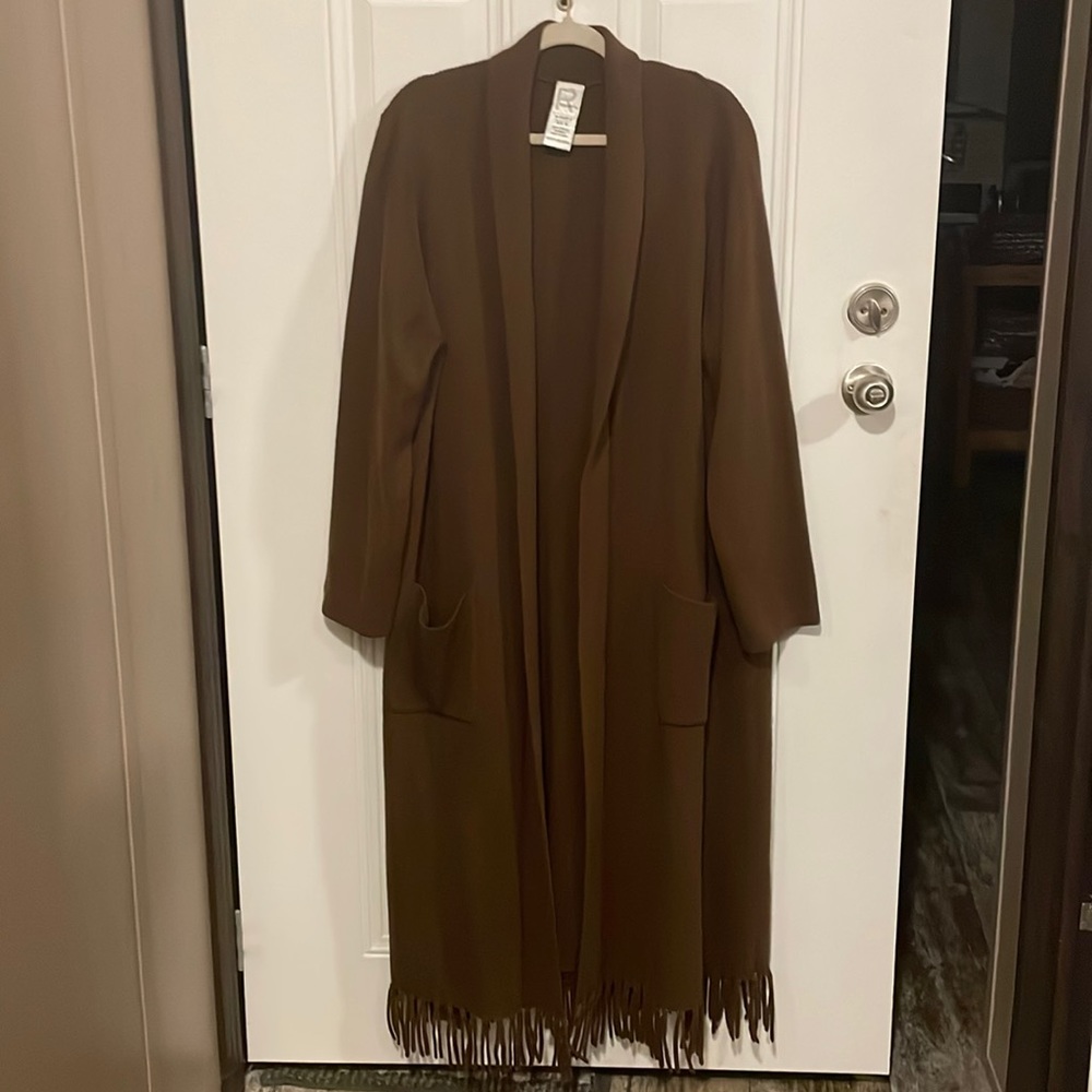 Brown Sweater Duster